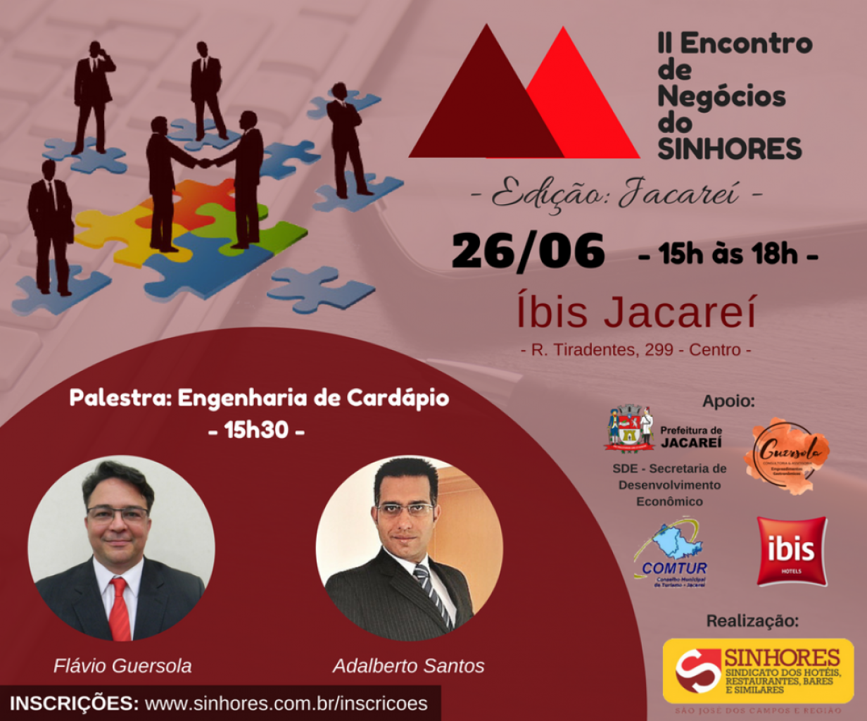 Em junho SINHORES vai promover a 2ª Edição do Encontro de Negócios