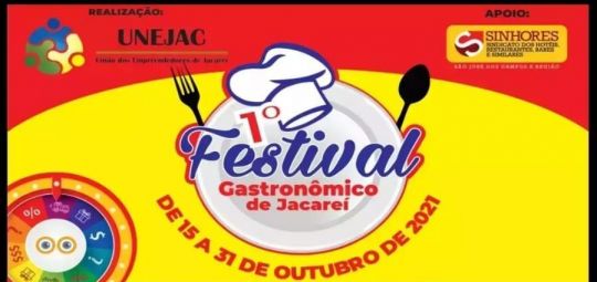 SINHORES apoia Primeiro Festival Gastronômico de Bares e Restaurantes de Jacareí.