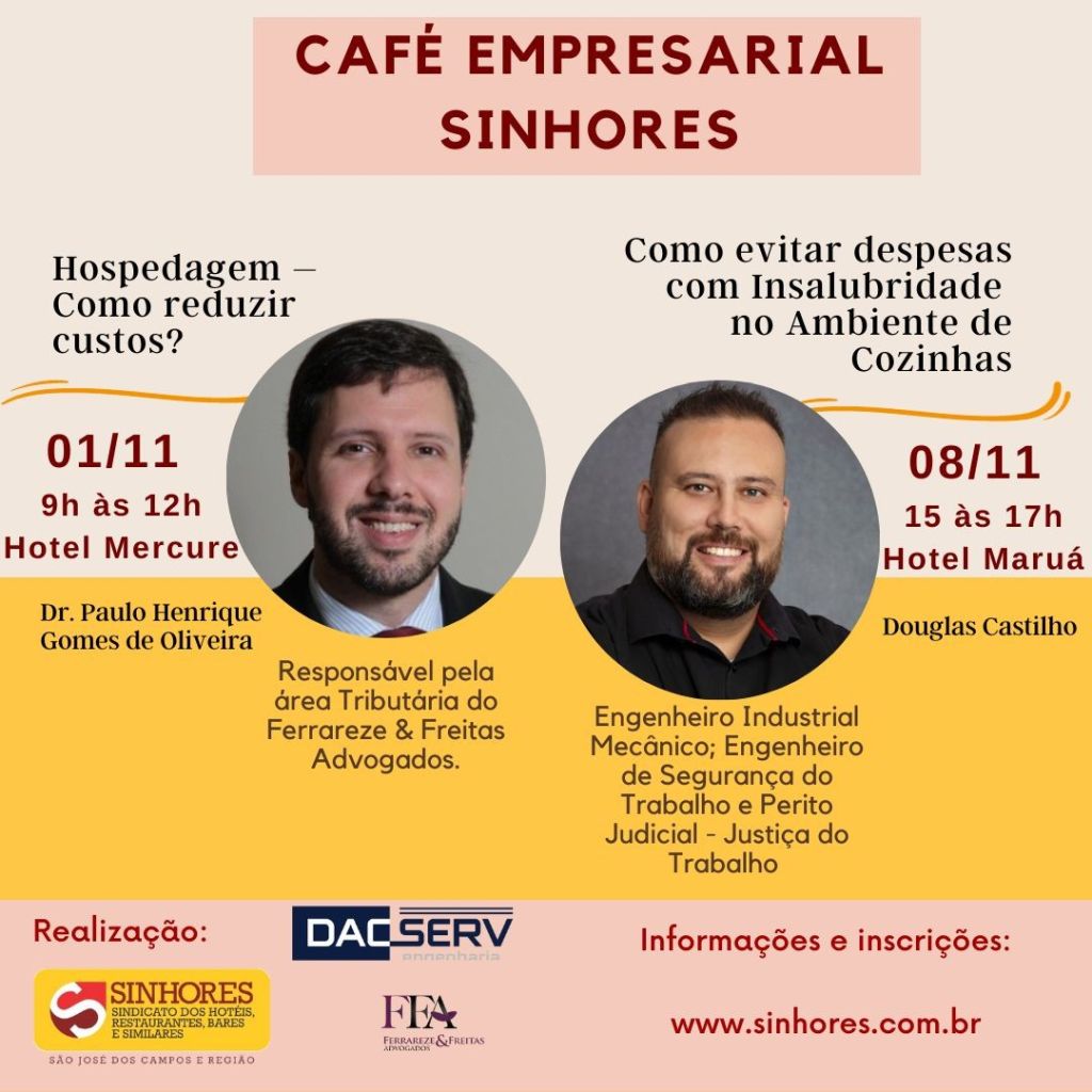 Em novembro, SINHORES promove mais duas edições do Café empresarial