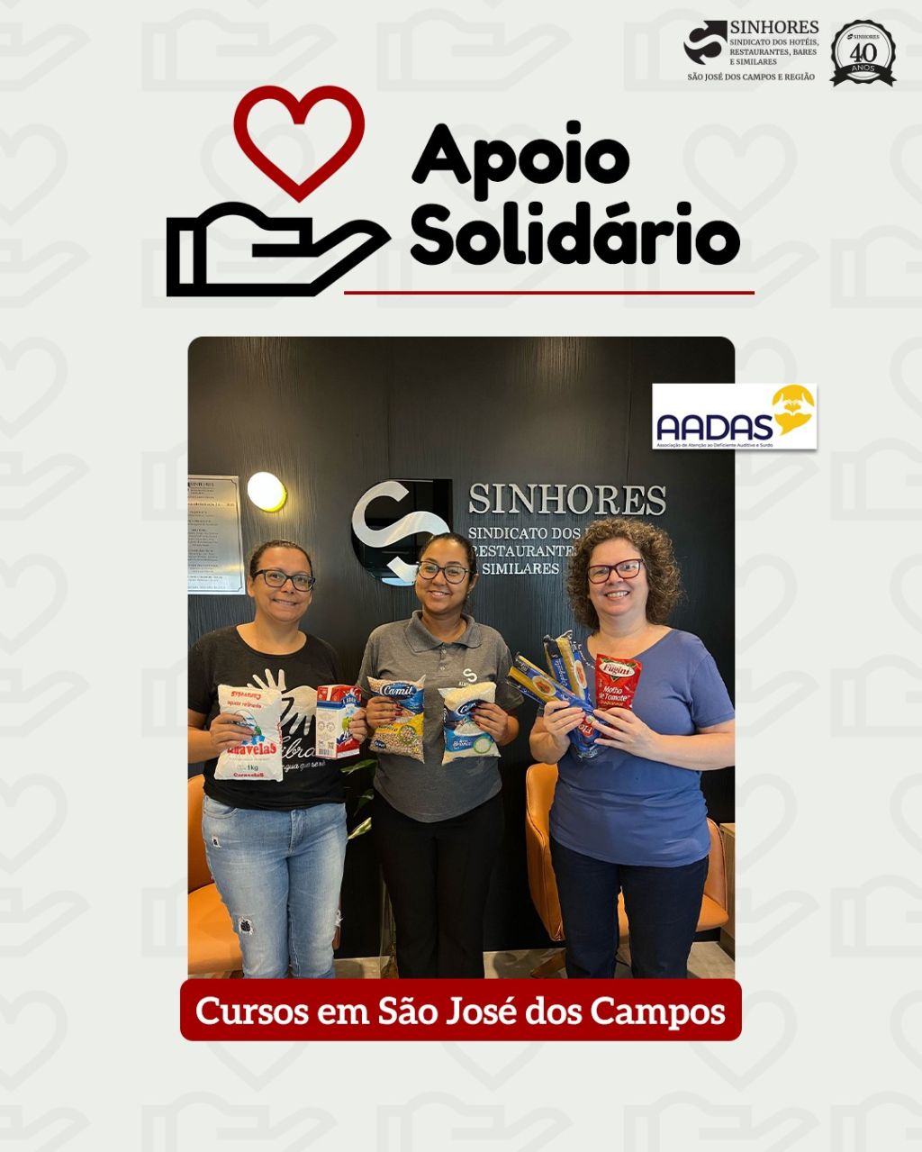 SINHORES e comunidade unidos pela solidariedade