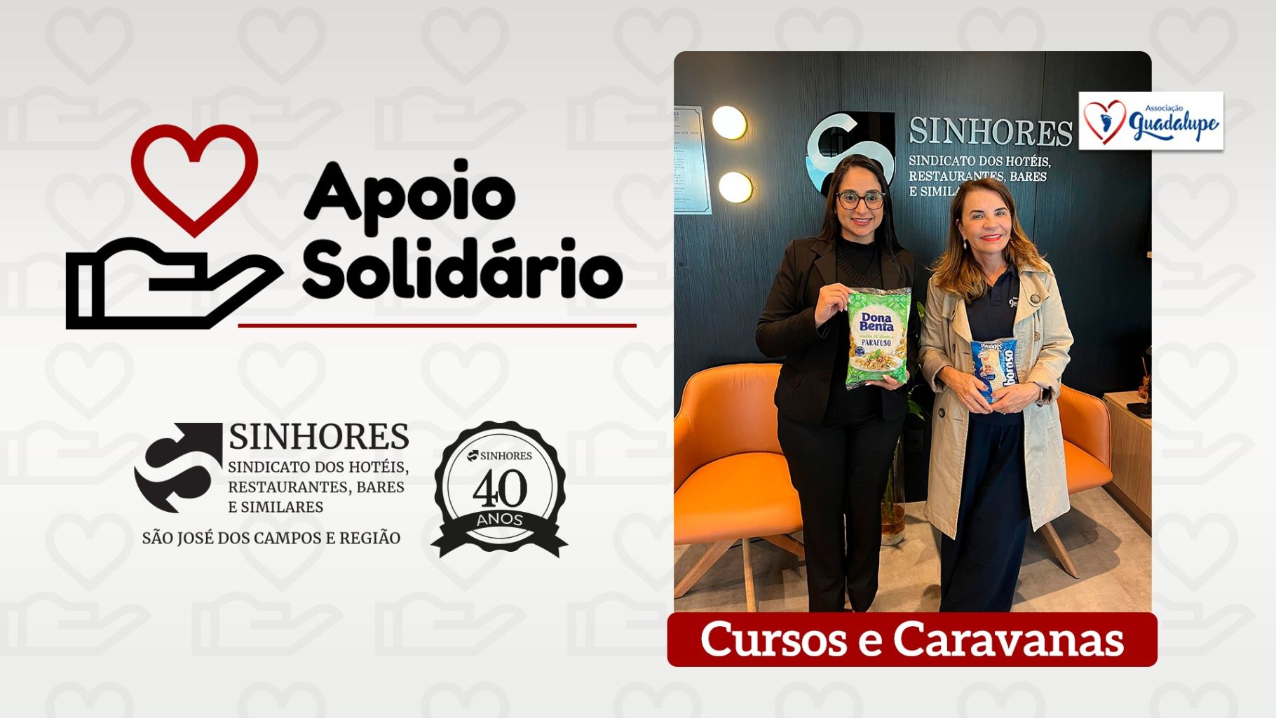 SINHORES realiza doação de alimentos à Associação Guadalupe