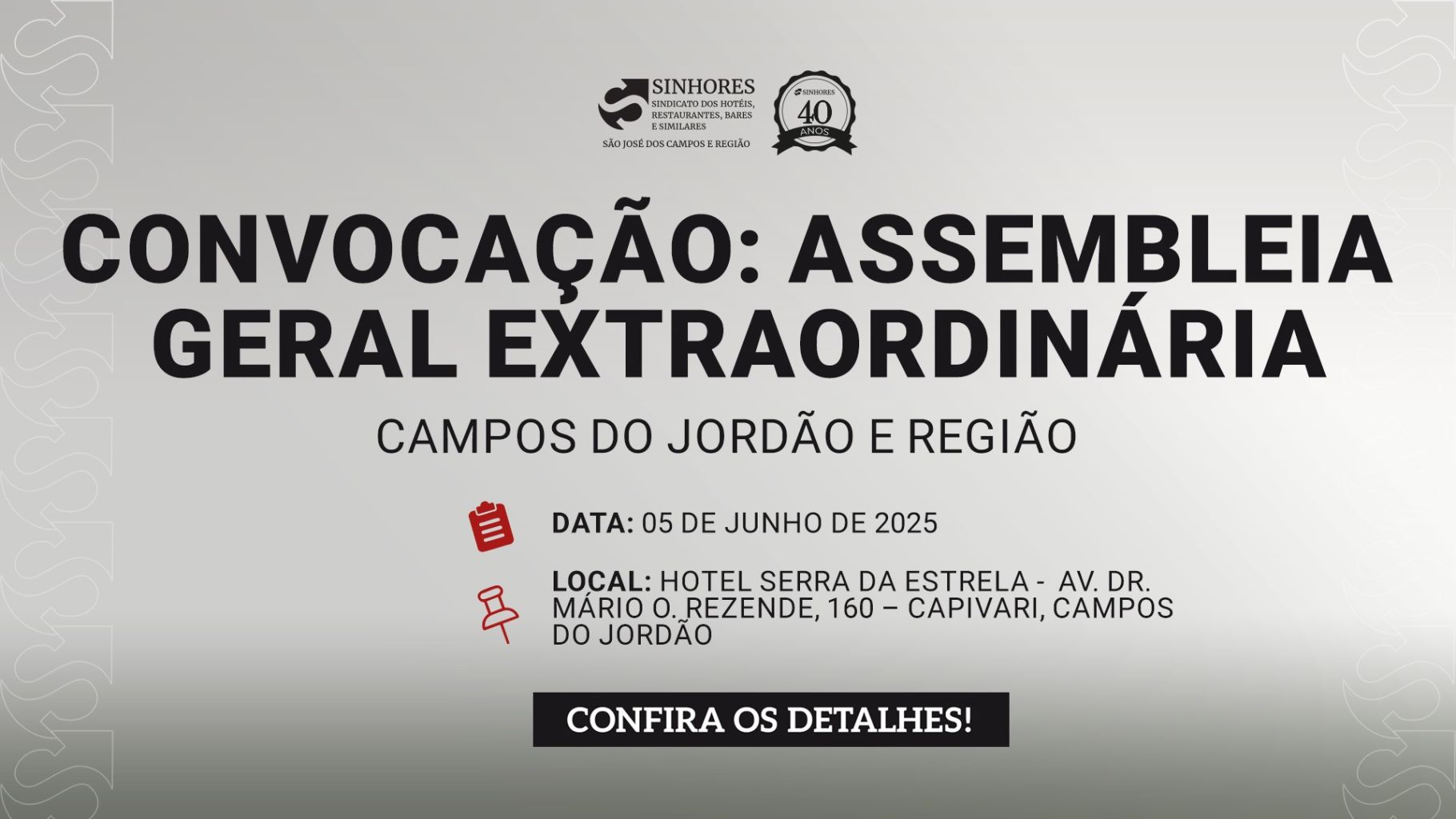 Assembleia Geral Extraordinária – Campos do Jordão e Região