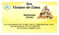 Nutricionista Dra.Viviane de Lima Demétrio CRN: 8835